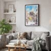 02 - Framed Edinburgh - Watercolor Canvas Print - Skandinavian Living Room.jpg