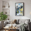 02 - Framed Fjadrargljufur Canyon Watercolor Canvas Print - Skandinavian Living Room.jpg