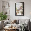 02 - Framed Florence Cathedral - Watercolor Canvas Print - Skandinavian Living Room.jpg