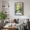 02 - Framed Florida Everglades Watercolor 2 Canvas Print - Skandinavian Living Room.jpg