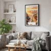 02 - Framed Grand Canyon National Park Watercolor Canvas Print - Skandinavian Living Room.jpg