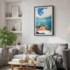 02 - Framed Great Barrier Reef Watercolor Canvas Print - Skandinavian Living Room.jpg