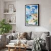 02 - Framed Great Ocean Road Australia Watercolor Canvas Print - Skandinavian Living Room.jpg