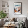 02 - Framed Great Smoky Mountains National Park Watercolor Canvas Print - Skandinavian Living Room.jpg