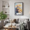 02 - Framed Guadalupe Mountains National Park Watercolor Canvas Print - Skandinavian Living Room.jpg