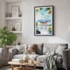 02 - Framed Hakone Gate Watercolor Canvas Print - Skandinavian Living Room.jpg