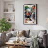 02 - Framed Hanoi Train Street Vietnam Watercolor Canvas Print - Skandinavian Living Room.jpg