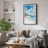 02 - Framed Hawaii - Maui - Watercolor 2 Canvas Print - Skandinavian Living Room.jpg