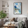 02 - Framed Hawaii - Napali - Watercolor 2 Canvas Print - Skandinavian Living Room.jpg