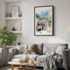 02 - Framed Hmong People in Sapa Vietnam Watercolor Canvas Print - Skandinavian Living Room.jpg