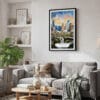 02 - Framed Houston Texas Watercolor Canvas Print - Skandinavian Living Room.jpg