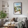 02 - Framed Iguazu Falls Watercolor Canvas Print - Skandinavian Living Room.jpg