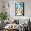 02 - Framed Indiana Dunes National Park Watercolor Canvas Print - Skandinavian Living Room.jpg