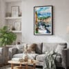 02 - Framed Innsbruck Watercolor Canvas Print - Skandinavian Living Room.jpg