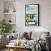 02 - Framed Ireland - Cliffs of Moher - Watercolor Canvas Print - Skandinavian Living Room.jpg