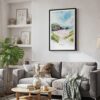 02 - Framed Ireland - Inishowen - Watercolor Canvas Print - Skandinavian Living Room.jpg