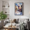 02 - Framed Kyoto Yasaka Pagoda - Sunset - Watercolor 2 Canvas Print - Skandinavian Living Room.jpg