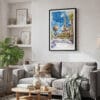 02 - Framed Las Vegas Nevada Watercolor Canvas Print - Skandinavian Living Room.jpg