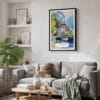 02 - Framed Lauterbrunnen Switzerland Watercolor Canvas Print - Skandinavian Living Room.jpg