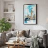 02 - Framed London Big Ben - Watercolor Canvas Print - Skandinavian Living Room.jpg