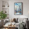 02 - Framed Louisville Kentucky Watercolor Canvas Print - Skandinavian Living Room.jpg