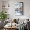 02 - Framed Louvre Watercolor Canvas Print - Skandinavian Living Room.jpg