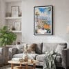 02 - Framed Madeira Funchal - Watercolor Canvas Print - Skandinavian Living Room.jpg