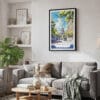 02 - Framed Madison Wisconsin State Capitol Building Watercolor Canvas Print - Skandinavian Living Room.jpg