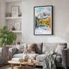 02 - Framed Maroon Bells Aspen Colorado Watercolor Canvas Print - Skandinavian Living Room.jpg