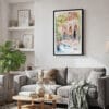 02 - Framed Marrakesh Morroco Watercolor Canvas Print - Skandinavian Living Room.jpg