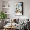 02 - Framed Marrakesh Watercolor Canvas Print - Skandinavian Living Room.jpg