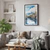 02 - Framed Mount Fuji from Oshino Watercolor Canvas Print - Skandinavian Living Room.jpg