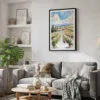 02 - Framed Napa Valley Vineyard Watercolor Canvas Print - Skandinavian Living Room.jpg