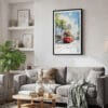 02 - Framed New Orleans Canal Street Watercolor Canvas Print - Skandinavian Living Room.jpg