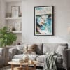 02 - Framed Niagara Falls Watercolor Canvas Print - Skandinavian Living Room.jpg