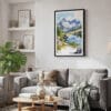 02 - Framed North Cascades National Park Watercolor Canvas Print - Skandinavian Living Room.jpg