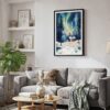 02 - Framed Nothern Lights Finland Watercolor Canvas Print - Skandinavian Living Room.jpg