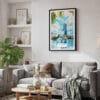 02 - Framed Orlando Florida Watercolor Canvas Print - Skandinavian Living Room.jpg