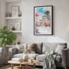 02 - Framed Osaka Castle Japan - Watercolor Canvas Print - Skandinavian Living Room.jpg
