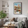 02 - Framed Penang Malaysia Watercolor Canvas Print - Skandinavian Living Room.jpg