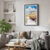 02 - Framed Petrified Forest National Park Watercolor Canvas Print - Skandinavian Living Room.jpg