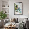 02 - Framed Phuket Thailand Watercolor Canvas Print - Skandinavian Living Room.jpg
