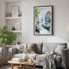 02 - Framed Phuket Watercolor Canvas Print - Skandinavian Living Room.jpg