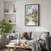 02 - Framed Pinnacles National Park California Watercolor Canvas Print - Skandinavian Living Room.jpg