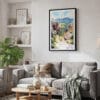 02 - Framed Pinnacles National Park Watercolor Canvas Print - Skandinavian Living Room.jpg