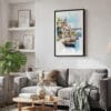 02 - Framed Porto 2 - Watercolor Canvas Print - Skandinavian Living Room.jpg