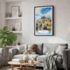 02 - Framed Prague St Vitus Cathedral - Watercolor Canvas Print - Skandinavian Living Room.jpg