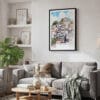 02 - Framed Rio De Janeiro Favelas Watercolor Canvas Print - Skandinavian Living Room.jpg