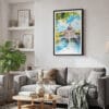 02 - Framed Rome Italy Watercolor Canvas Print - Skandinavian Living Room.jpg