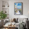 02 - Framed Santa Barbara California Watercolor Canvas Print - Skandinavian Living Room.jpg